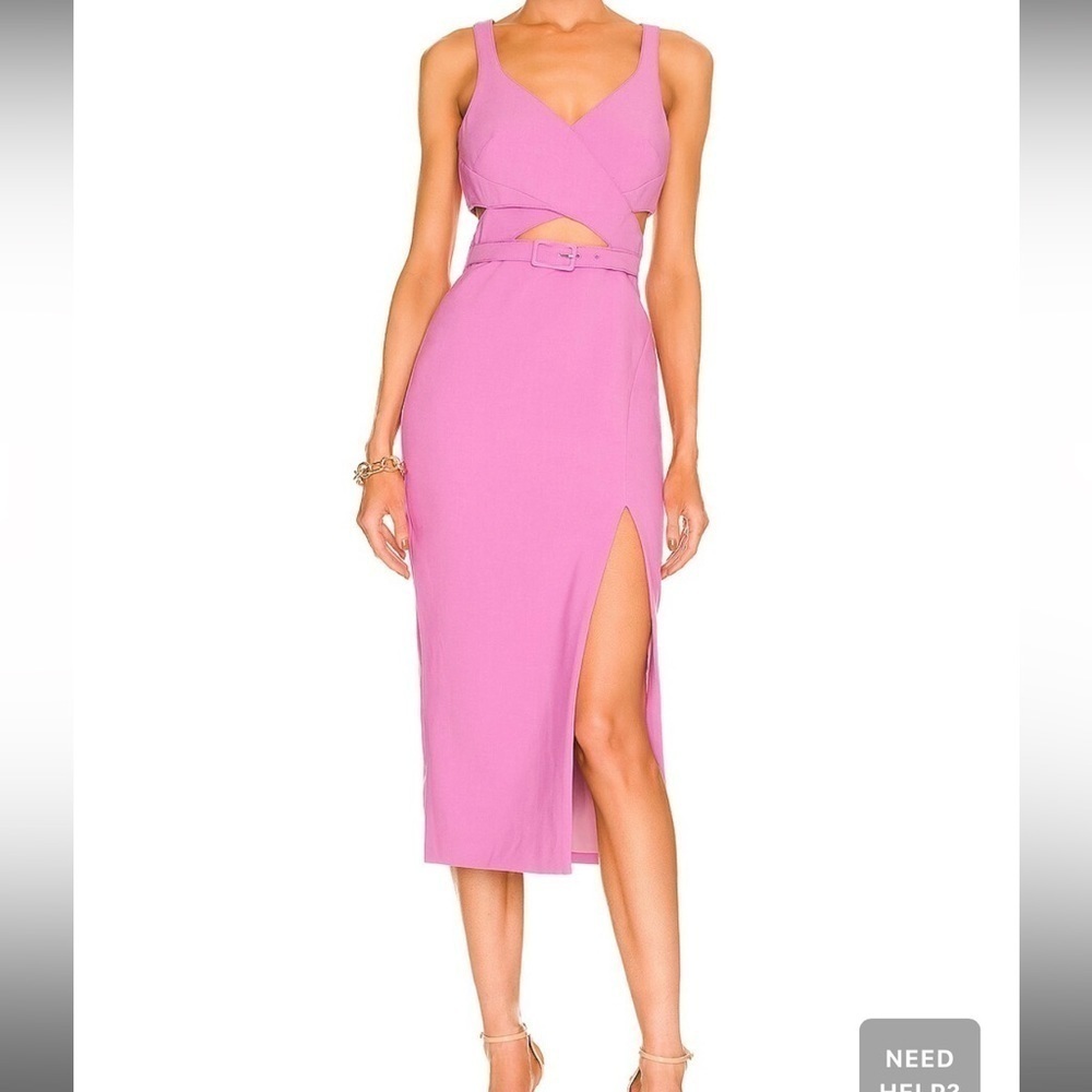 Revolve Likely Penelope dress in amethyst below the knee cut out size 0 - Picture 2 of 11
